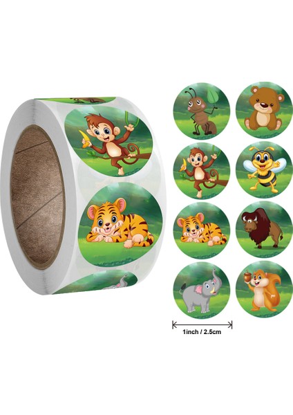 1 Rulo C Stili Hayvanat Bahçesi Hayvanları Dizüstü Sticker Ödül Motivasyon Öğretmen Çıkartmaları Deniz Hayatı Çıkartması Oyuncaklar Çocuklar Için Araba Kitap Üzerinde (Yurt Dışından)