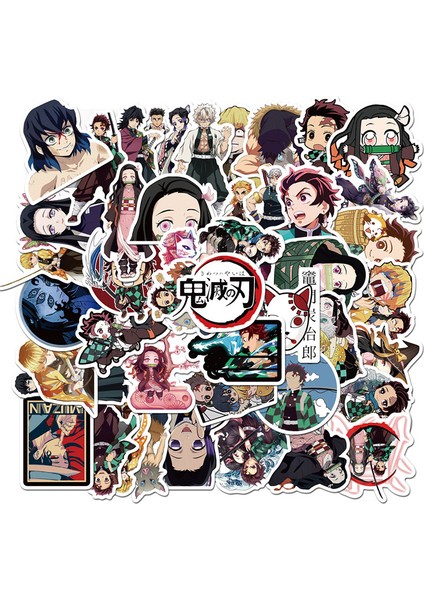 Sl 50 Adet Tarzı Pcs Anime Demon Slayer Kimetsu No Yaiba Çıkartma Su Geçirmez Pvc Kaykay Bavul Motosiklet Gitar Çocuk Oğlan Vsco Çıkartma (Yurt Dışından) fiyatları