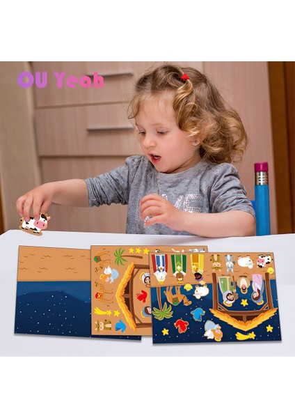 24 Yaprak Stili Çocuklar Için Doğaçlama Bulmaca Oyunları Oyuncaklar Yap Nativity Stickerları Komik Noel El Sanatları Hediye (Yurt Dışından) fırsatları