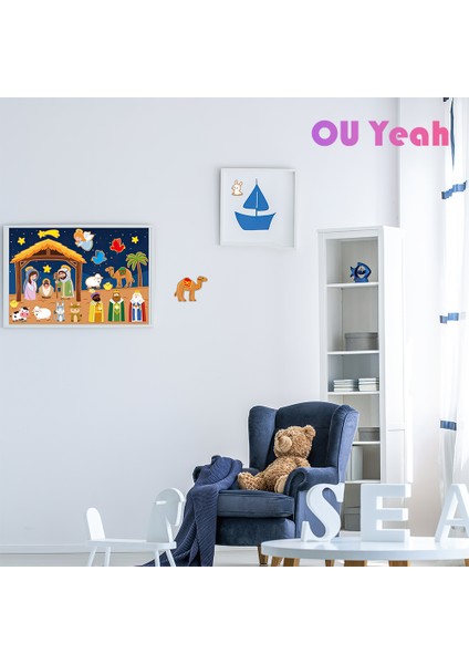 24 Yaprak Stili Çocuklar Için Doğaçlama Bulmaca Oyunları Oyuncaklar Yap Nativity Stickerları Komik Noel El Sanatları Hediye (Yurt Dışından) indirimleri
