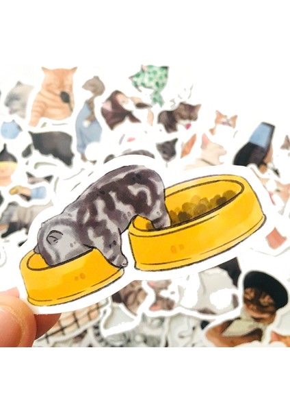 D-50 Adet Tarzı Sevimli Kediler Hayvan Grafiti Sticker Karışık Stil Oyuncaklar Bavul Laptop Bisiklet Bagaj Araba Scooter Kaykay Sticker (Yurt Dışından) indirimleri