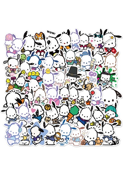 HT022 Stili Çocuklar Için Su Geçirmez Pochacco Dıy Sticker Seti - Kaykay, Gitar, Defter, Kask Için Çocuk Oyuncakları Stickerları (Yurt Dışından)