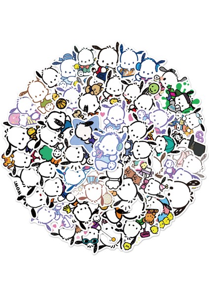 HT022 Stili Çocuklar Için Su Geçirmez Pochacco Dıy Sticker Seti - Kaykay, Gitar, Defter, Kask Için Çocuk Oyuncakları Stickerları (Yurt Dışından)