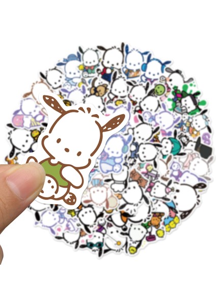 HT022 Stili Çocuklar Için Su Geçirmez Pochacco Dıy Sticker Seti - Kaykay, Gitar, Defter, Kask Için Çocuk Oyuncakları Stickerları (Yurt Dışından)