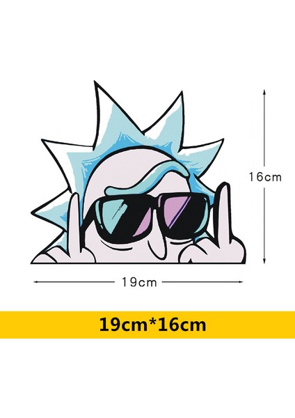 Z-753-08 Stili Araba Çıkartmaları Rick Morti Karikatür Sevimli Oyuncak Komik Yansıtıcı Yaratıcı Stickerlar Otomatik Tuning Stil D20 Alayıcı (Yurt Dışından)