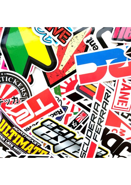 10 ADET-SC100 Stili Jdm Modifikasyon Stickerları Araba Stillemesi Çıkartmaları Bisiklet Kaskı Motosiklet Karışık Vinil Etiketler Bomba F5 (Yurt Dışından) modelleri