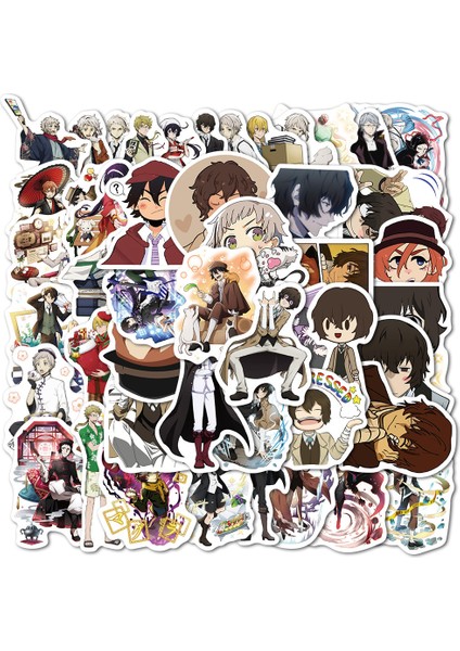 Y137-50 Adet Tarzı Çeşitli Anime Sticker'lar: Demon Slayer, Naruto, Attack On Titan, Dragon Ball, Rited Away Sticker'lar, Sevimli Sticker Paketi (Yurt Dışından)