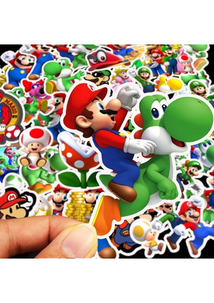 Süper Mario Anime Etiketler Seyahat Kaykay Bavul Gitar Valiz Laptop Graffiti Sticker Cool Sticker Çocuk Oyuncak Için (Yurt Dışından)