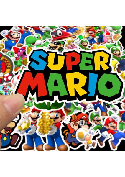 Süper Mario Anime Etiketler Seyahat Kaykay Bavul Gitar Valiz Laptop Graffiti Sticker Cool Sticker Çocuk Oyuncak Için (Yurt Dışından)