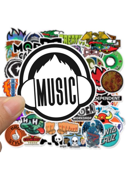 50 Adet Tarzı Kaykay Moda Logosu Su Geçirmez Sticker Bagaj Araba Gitar Kaykay Telefon Dizüstü Bilgisayar Bisiklet Sticker'ı (Yurt Dışından) fırsatları