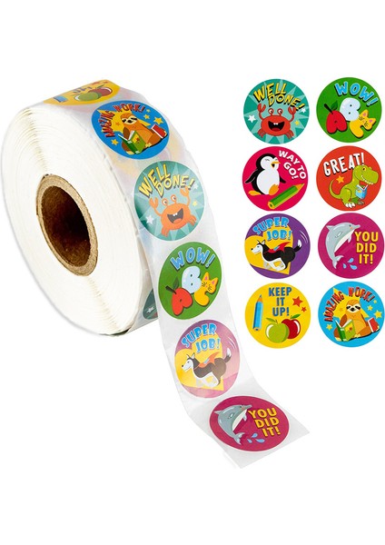 Fildişi Tarzı Çocuklar Için Okul Ödül Öğrenciler Öğretmenler Sevimli Hayvanlar Etiketler Motive Edici Etiketler Rulo - Ödül Stickerları (Yurt Dışından) modelleri