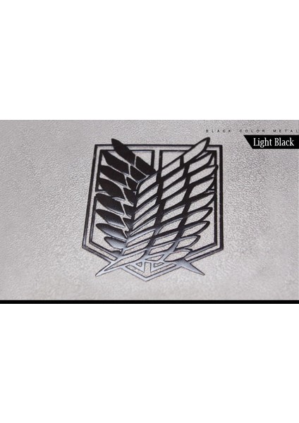 Siyah Bir Stil Titan Saldırısı Metal Etiketler Keşif Birliği Rozeti Logo Özgürlük Kanatları Kişilik Sticker Bagaj Dizüstü Telefon Dekorasyon Için. (Yurt Dışından)