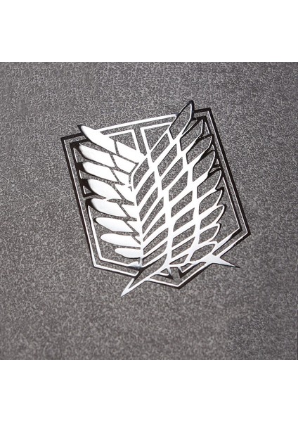Siyah Bir Stil Titan Saldırısı Metal Etiketler Keşif Birliği Rozeti Logo Özgürlük Kanatları Kişilik Sticker Bagaj Dizüstü Telefon Dekorasyon Için. (Yurt Dışından) modelleri
