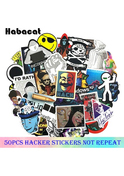 50 Adet Hacker Tarzı Pcspack Programlama Graffiti Sticker Hacker Bitcoin Java C++ Valiz Kaykay Laptop Motosiklet Kırtasiye Oyuncakları (Yurt Dışından)