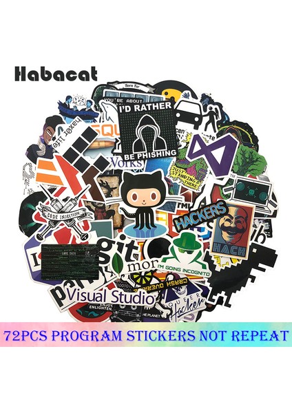 50 Adet Hacker Tarzı Pcspack Programlama Graffiti Sticker Hacker Bitcoin Java C++ Valiz Kaykay Laptop Motosiklet Kırtasiye Oyuncakları (Yurt Dışından)