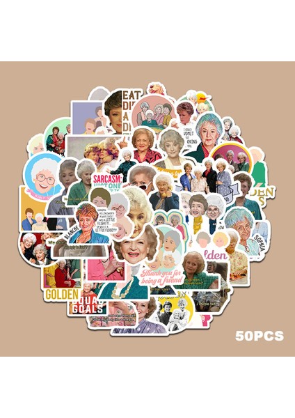 A-50 Adet Tarzı Pcs Stay Golden Girl Stickers Kış Grafiti Su Geçirmez Sticker Kendin Yap Snowboard Kask Laptop Kayak Stil Vinyl Ld (Yurt Dışından)