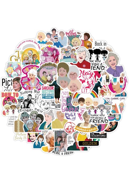 A-50 Adet Tarzı Pcs Stay Golden Girl Stickers Kış Grafiti Su Geçirmez Sticker Kendin Yap Snowboard Kask Laptop Kayak Stil Vinyl Ld (Yurt Dışından) fiyatları