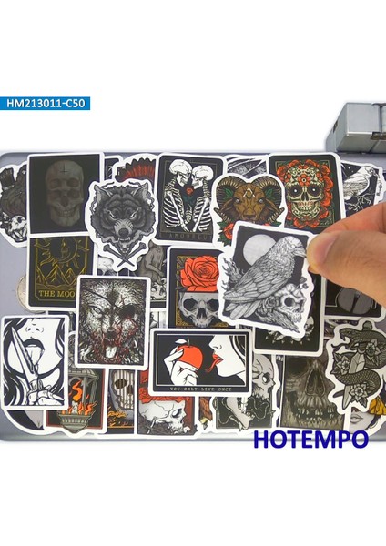 Kull Şeytan Ölüm Şeytan Cadı Gotik Totem Telefon Laptop Kaykay Araba Çıkartmaları Için Bagaj Gitar Bisiklet Motosiklet Çıkartma (Yurt Dışından)