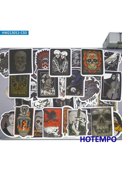 Kull Şeytan Ölüm Şeytan Cadı Gotik Totem Telefon Laptop Kaykay Araba Çıkartmaları Için Bagaj Gitar Bisiklet Motosiklet Çıkartma (Yurt Dışından)