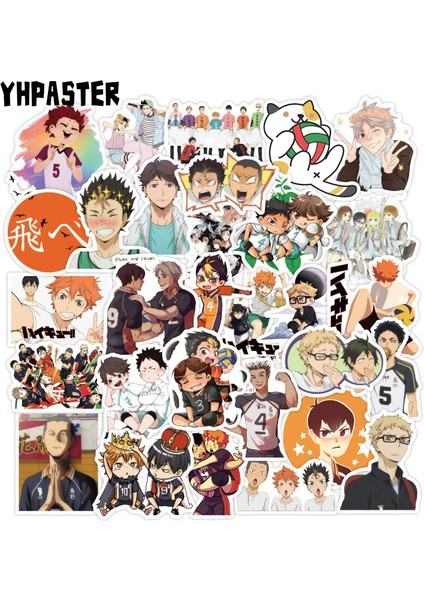 B 10 Adet Random Tarzı Haikyuu Grafiti Stickerları Voleybol Japon Anime Valiz Laptop Bagaj Motosiklet Telefon Kaykay Araba Için (Yurt Dışından)