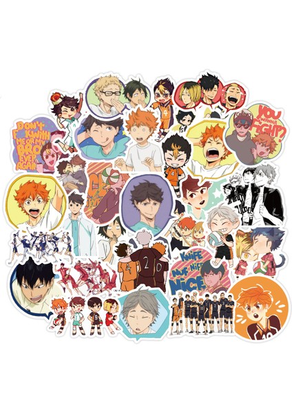 B 10 Adet Random Tarzı Haikyuu Grafiti Stickerları Voleybol Japon Anime Valiz Laptop Bagaj Motosiklet Telefon Kaykay Araba Için (Yurt Dışından) modelleri