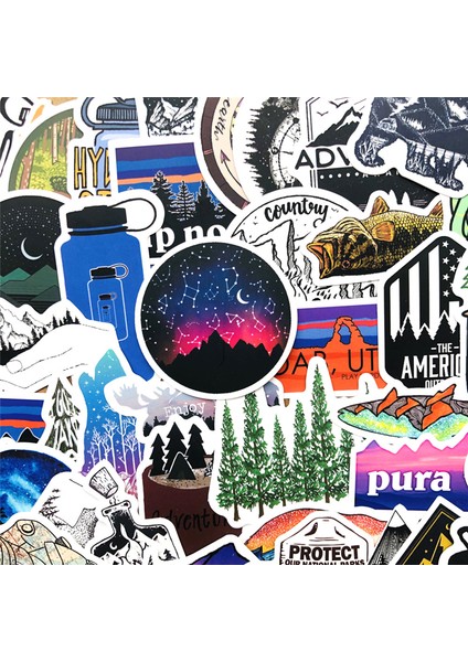 Açık Hava Macera Yürüyüş Macera Etiketleri Araba Stil Bisiklet Telefon Motosiklet Dizüstü Seyahat Bagaj Kendin Yap Oyuncak Sticker (Yurt Dışından)