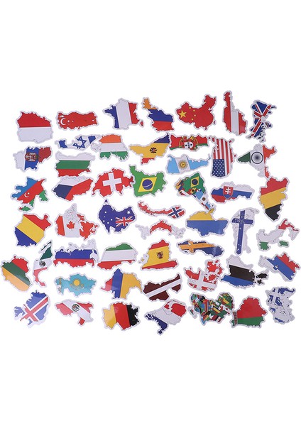 J Tarzı Ülkeler Haritası Seyahat Stickerı Dıy Scrapbooking Bavul Laptop Araba Motosiklet Milli Bayrak Stickerları Çocuklar Için Oyuncaklar (Yurt Dışından) fiyatları