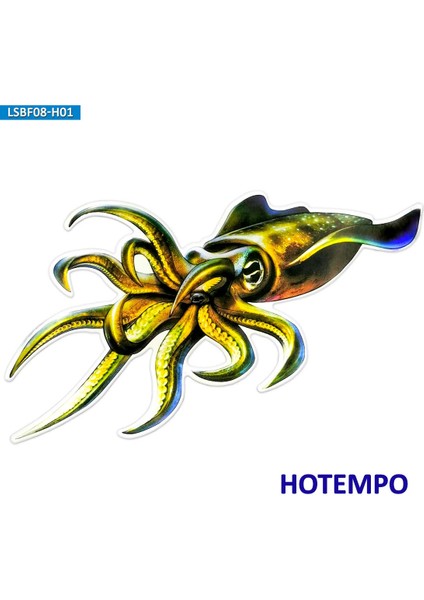 LSBF03-C01 Stili 7 M'lik Lazer Büyük Boy Balık Mürekkep Balığı Dev Ahtapot Architeuthis Laptop Motosiklet Araba Stickerları Için Balıkçılık Su Geçirmez Sticker (Yurt Dışından)