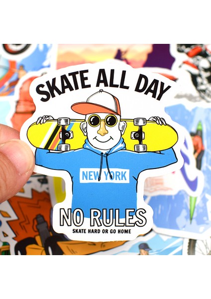 50 Adet Tarzı Ekstrem Spor Sticker Graffiti Serin Macera Çocuk Çıkartmalar Kaykay Dizüstü Araba Bisiklet Kask Motosiklet Açık Hava Sticker Su Geçirmez (Yurt Dışından) indirimleri
