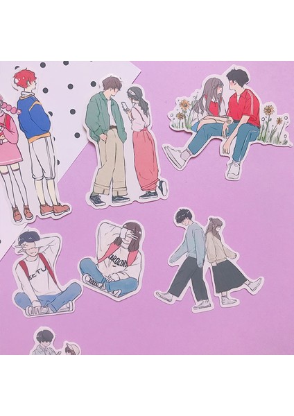 Sevimli Çift Yaşam Sticker El Sanatları ve Scrapbooking Çıkartmalar Kitabı Öğrenci Etiket Dekoratif Çıkartma Çocuk Oyuncakları (Yurt Dışından)