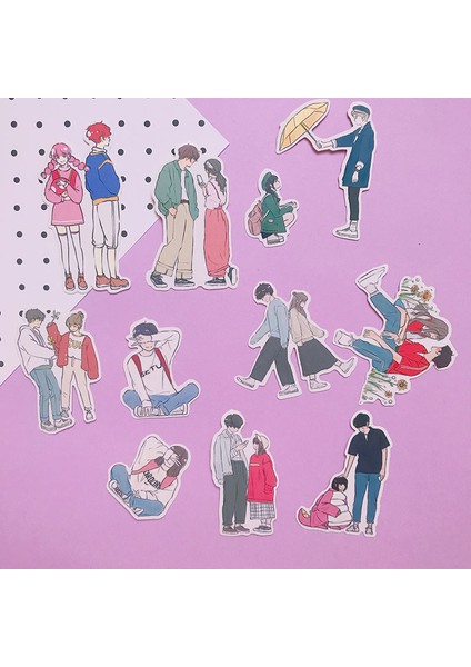 Sevimli Çift Yaşam Sticker El Sanatları ve Scrapbooking Çıkartmalar Kitabı Öğrenci Etiket Dekoratif Çıkartma Çocuk Oyuncakları (Yurt Dışından)