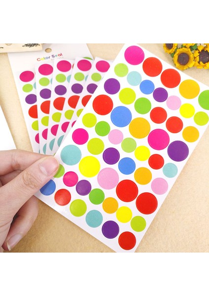 Nokta 6 Sayfa Stili 6 Sayfa Çocuk Çıkartmaları Sevimli Kalp Yıldız Nokta Şekil Sticker Defter Fotoğraf Albümü Süsleme Malzemesi Kız Erkek Hediyeler (Yurt Dışından)