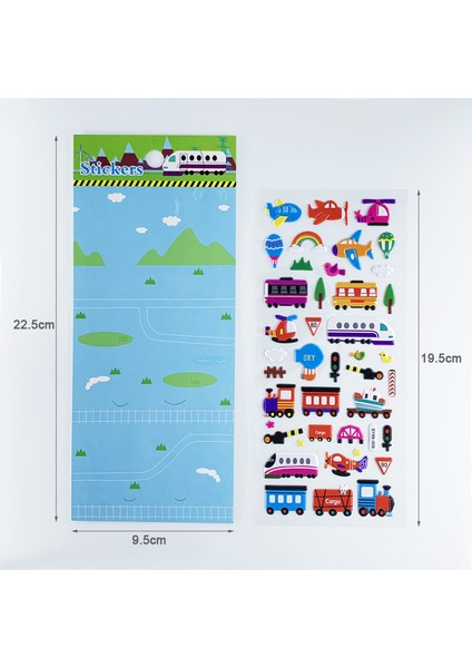Stil Bir Stil Çocuklar Için 3 Sayfa 3D Çizgi Film Ulaşım Araba Tren Uçak Sticker Çocuklar Için Dıy Kabarcıklı Pvc Ajanda Sticker Öğrenme Oyuncakları (Yurt Dışından) fırsatları