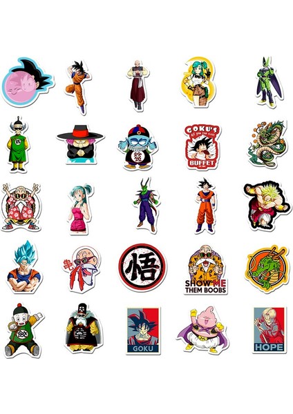 50 Adet Tarzı Anime Dragon Ball Çıkartmaları Yenilenmez Bireysellik Levhası Trunks Motosiklet Çizgi Çubuğu Kutu Karikatür Karalaması Çıkartma Oyuncak (Yurt Dışından) fırsatları