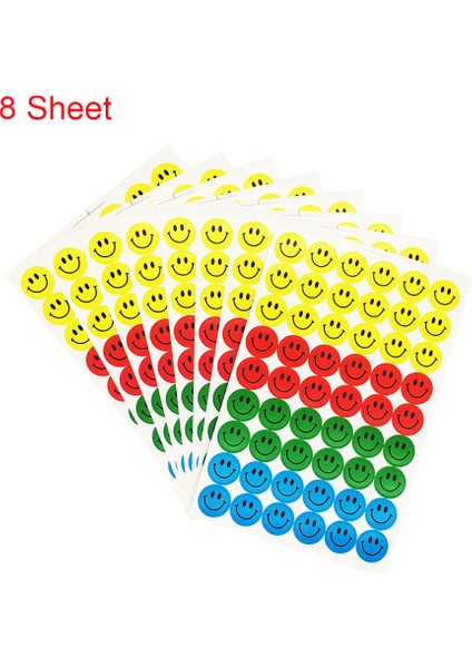 8 Sayfa Stili Araba Dizüstü Bilgisayar Telefon Sticker Gülen Yüz Portre Sticker Çocuklar Için Oyuncaklar Ödül Motivasyon Öğretmen Stickerları (Yurt Dışından)