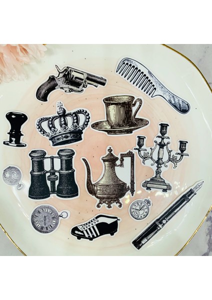 Vintage Mini Kağıt Etiketler El Sanatları ve Scrapbooking Etiketler Kitap Dekoratif Etiket Dıy Kırtasiye (Yurt Dışından) fiyatları