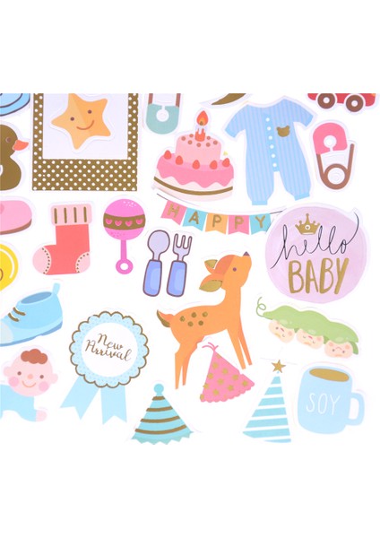 21 Adet Tarzı Toyzhıjıa Yeni Sevimli Renkli Merhaba Bebek Kesme Etiketleri Scrapbooking Mutlu Planlayıcı Kart Yapımı Günlük Proje Için (Yurt Dışından) fırsatları