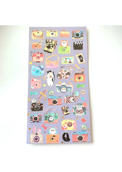 NO.19038 Tarzı Komik Anime Çizgi Araba Sticker Su Geçirmez Holografik Gitar Çocuk Kız Laptop Etiketi (Yurt Dışından)