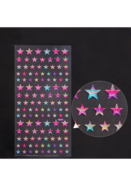 AY094-03 Stili Parlak Sihirli Kristal Aşk Yıldız Sticker 3D Parıldayan Taş Üç Boyutlu Sticker Telefon Defter Günlük Dıy Hediye Dekorasyon Kız Için (Yurt Dışından)