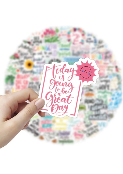 E-100 Adet Tarzı Motivasyon Dolu Hayat Sözleri Çıkartmaları Laptop Çalışma Odası Ofis Grafiti Etiketleri (Yurt Dışından) fiyatları
