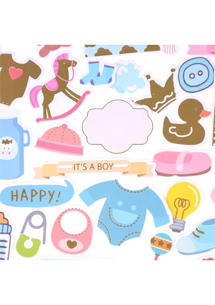 Renkli Merhaba Bebek Kesilmiş Stickerlar - Scrapbooking, Mutlu Planlayıcı, Kart Yapımı, Günlük Projeler Için (Yurt Dışından)