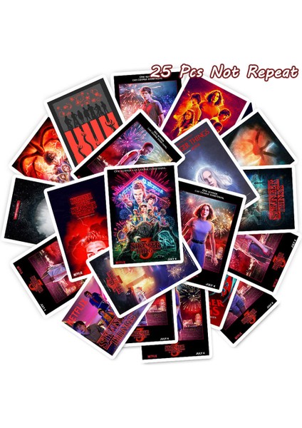 Yabancı Şeyler Çıkartma Paketi Anime Çocuklar Için Buzdolabı Telefon Laptop Kaykay Valiz Komik Çıkartma Hediyeler (Yurt Dışından)