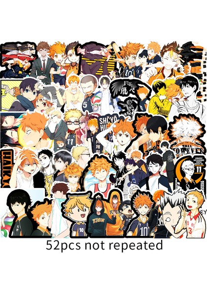 CS01-1 52 Adet Tarzı Pcs Anime Haikyuu Çıkartmaları Kozume Kenma Oikawa Tooru Su Geçirmez Pvc Çıkartmalar Voleybol Valiz Hediye Çocuk Oyuncakları (Yurt Dışından)