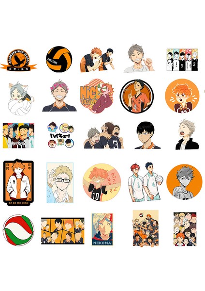 CS01-1 52 Adet Tarzı Pcs Anime Haikyuu Çıkartmaları Kozume Kenma Oikawa Tooru Su Geçirmez Pvc Çıkartmalar Voleybol Valiz Hediye Çocuk Oyuncakları (Yurt Dışından) fırsatları