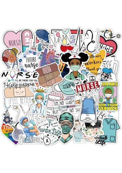 Hemşire Stili Vanmaxx Hemşire Temalı Stickerlar Su Geçirmez Vinil Çıkartma - Laptop Kask Bisiklet Bagaj Için (Yurt Dışından) fiyatları