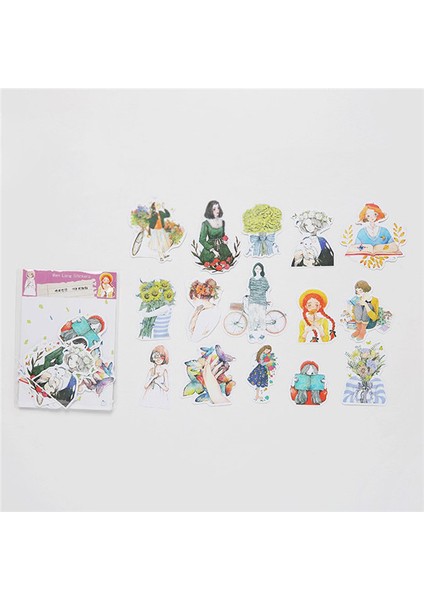 NO.213 Tarzı Sevimli Kızlar Stickerler Scrapbooking El Kitabı Su Geçirmez Güzellik Moda Kız Etiket Laptop Çocuklar Çocuk Defteri Etiketleri Pegatinas (Yurt Dışından)