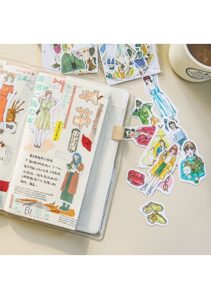 NO.213 Tarzı Sevimli Kızlar Stickerler Scrapbooking El Kitabı Su Geçirmez Güzellik Moda Kız Etiket Laptop Çocuklar Çocuk Defteri Etiketleri Pegatinas (Yurt Dışından) fırsatları