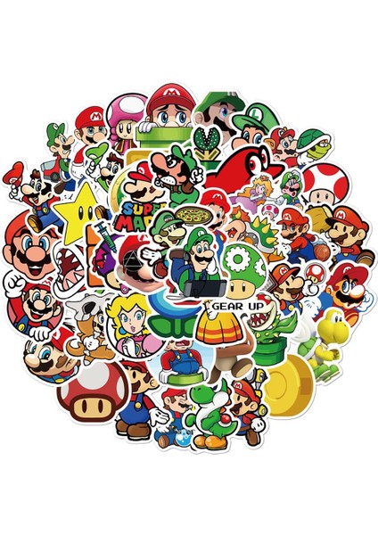 Süper Mario Oyun Çıkartmaları Iy Bisiklet Seyahat Bagaj Telefon Gitar Dizüstü Bilgisayar Çıkartma Etiketleri Çocuk Oyuncakları Hediye Için Eğlenceli (Yurt Dışından) fiyatları