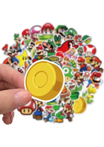 Süper Mario Oyun Çıkartmaları Iy Bisiklet Seyahat Bagaj Telefon Gitar Dizüstü Bilgisayar Çıkartma Etiketleri Çocuk Oyuncakları Hediye Için Eğlenceli (Yurt Dışından) modelleri