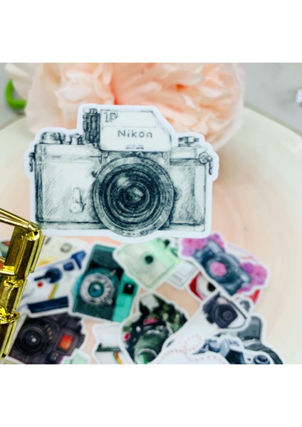 Retro Kamera Mini Stickerlar El Sanatları ve Scrapbooking Çıkartmalar Kitabı Öğrenci Etiketi Dekoratif Çıkartma Dıy Kırtasiye - Türkçe (Yurt Dışından) fırsatları